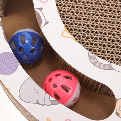 Grattoir Chat - PurrRoundScratcher™ - Chats & Balles - Chat Plaisir
