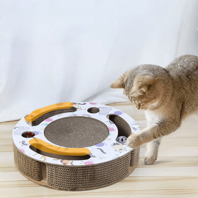 Grattoir Chat - PurrRoundScratcher™ - Chats & Balles - Chat Plaisir