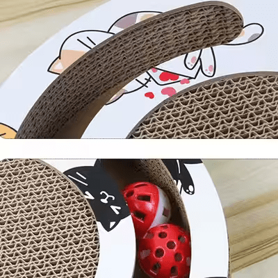 Grattoir Chat - PurrRoundScratcher™ - Chats Colorés - Chat Plaisir