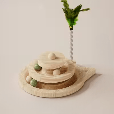 Jouet en Bois - SpinningCatToy™ - Chat - Chat Plaisir