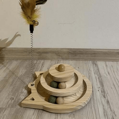 Jouet en Bois - SpinningCatToy™ - Chat - Chat Plaisir