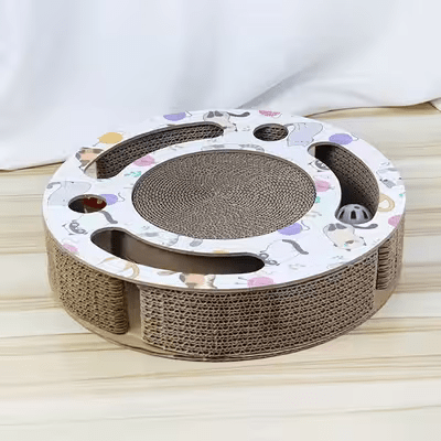 Grattoir Chat - PurrRoundScratcher™ - Chats & Balles - Chat Plaisir