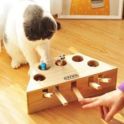 Jouet Interactif Chat - PawHunter™ - 5 Trous - Chat Plaisir