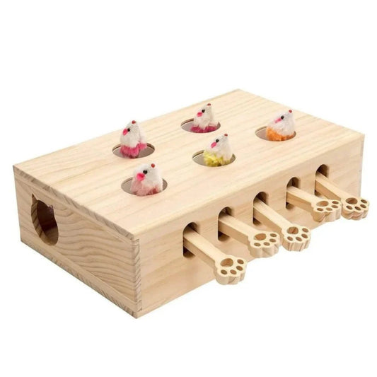 Jouet Interactif Chat - WoodMole™ - Chat Plaisir
